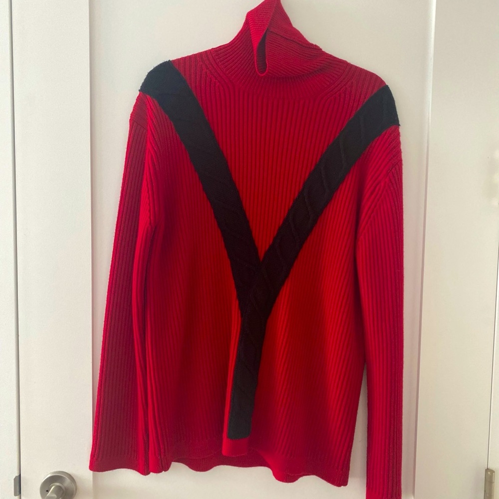 Victor Glemaud Red Turtleneck Wool.Sweater Size S NWOT